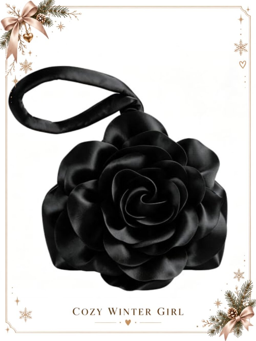 Satin Floral Evening Clutch Triangle Purse Formal Wedding Bag